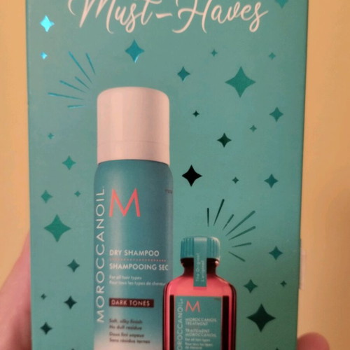 Moroccan Oil Gift Set new, mini set with two products for dark hair