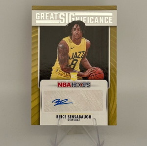 2023-24 NBA Hoops Brice Sensabaugh Rookie Auto Card - Great Significance RC - Utah Jazz