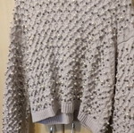 Zara cardigan handmade knitted gray-beige new with beads
