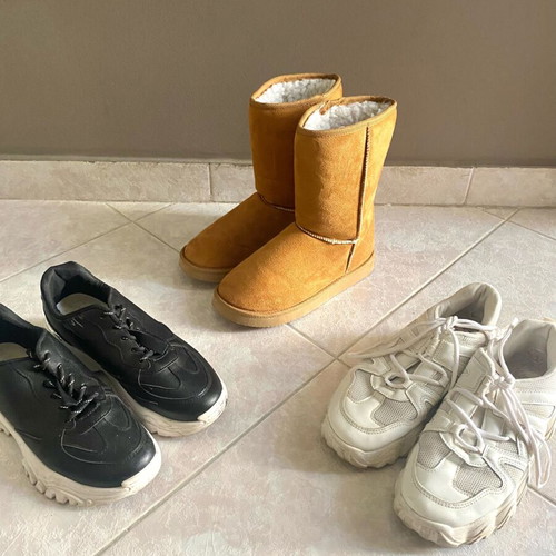 Shoes pack of 3 used, size 39, multicolor