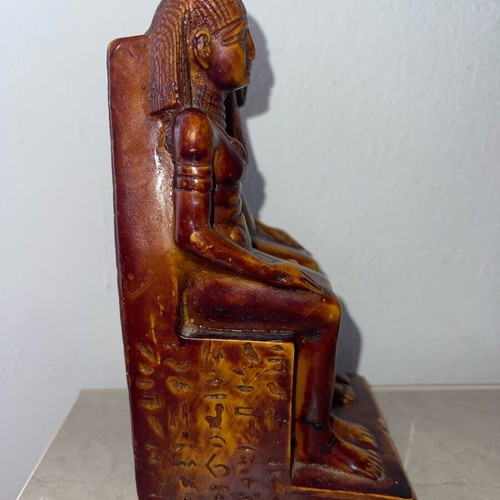 Decorative statue couple inspired by Ancient Egypt like new