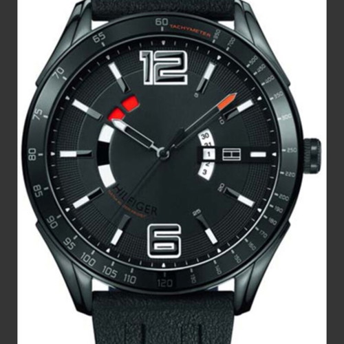 Tommy Hilfiger Cooper men's watch black silicone strap