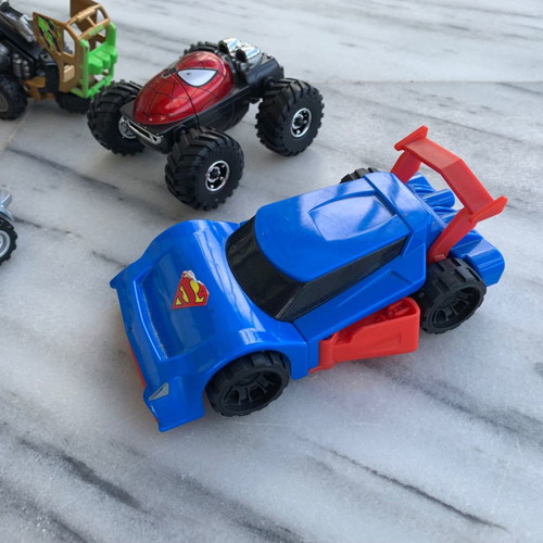 Metallic toy cars Tonka Hasbro and DC Comics used