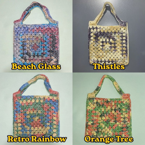 Handmade Crochet Mini Tote Bag made to order, cotton blend