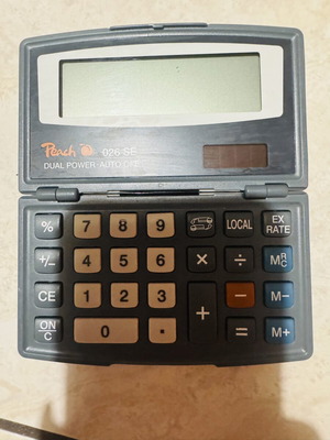 Peach 026 SE Dual Power Pocket Calculator used
