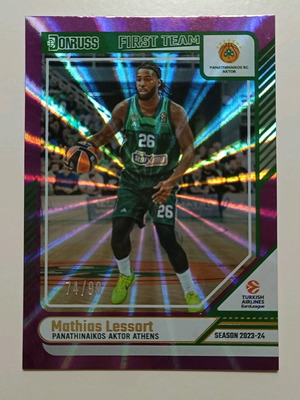 Mathias Lessort Panini Euroleague card new