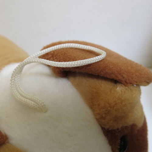 Bulldog plush puppy used with hook 30x26cm