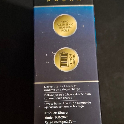 Kemei Gold KM-2028 Foil rechargeable face shaver new