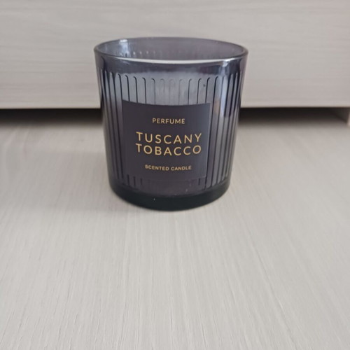 Scented candle new in glass cup with two wicks