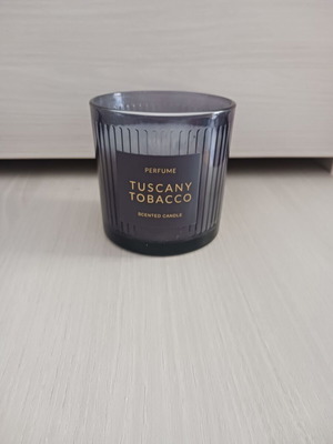 Scented candle new in glass cup with two wicks