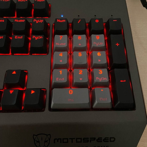 Motospeed Gaming mechanical keyboard like new with Red switches and RGB lighting