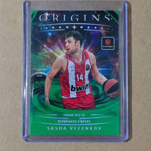 Sasha Vezenkov /5 Green #5 2025-26 Panini Origins EuroLeague card