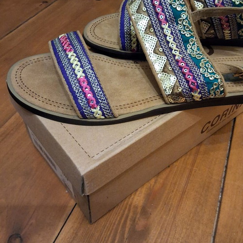 Yfantidis Women's Flat Sandals new, multicolor, size 38