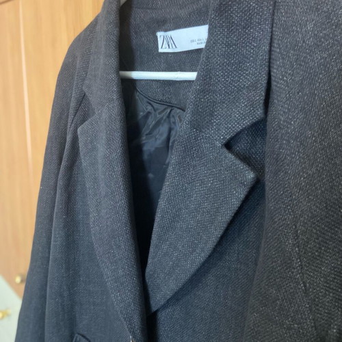 Zara long jacket new, gray, size large