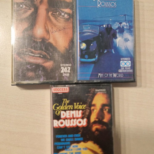 Demis Roussos 3 cassette tapes used, excellent condition