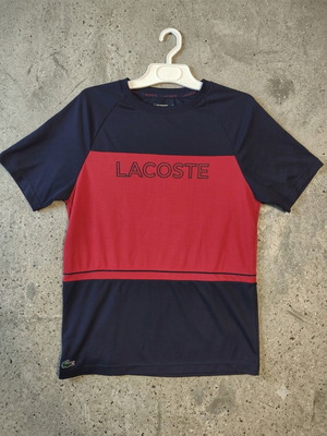 Lacoste Sport T-shirt size M like new, dark blue and red