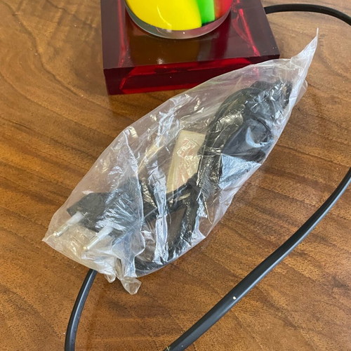 Modern lamp with blown glass cylinder like new