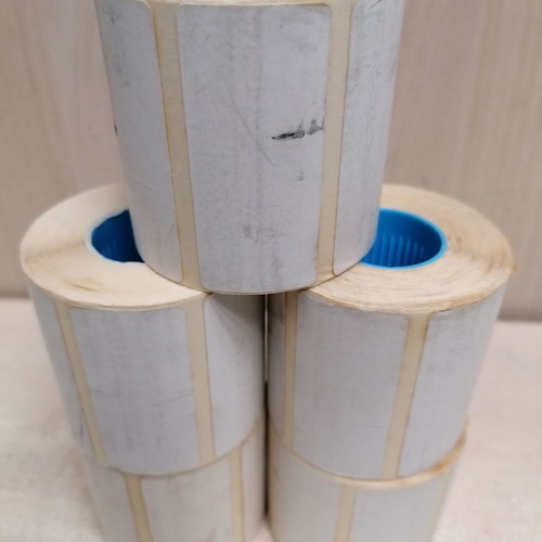 Thermal adhesive label rolls, pack of 10, 55x25, new