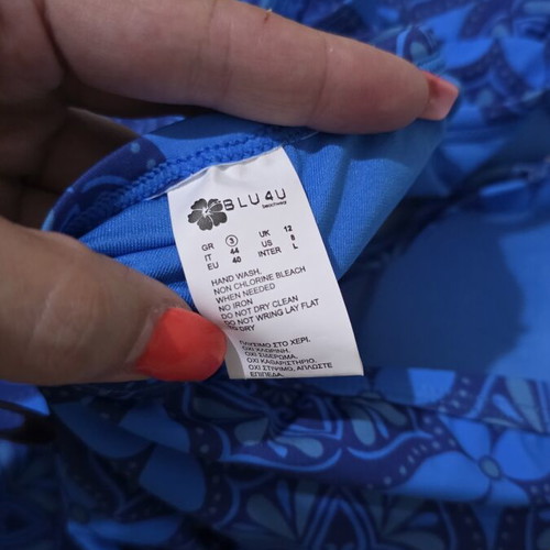 Blu4u blue one-piece swimsuit Large new