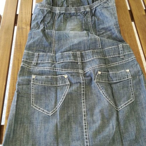 Denim halter dress used, size medium