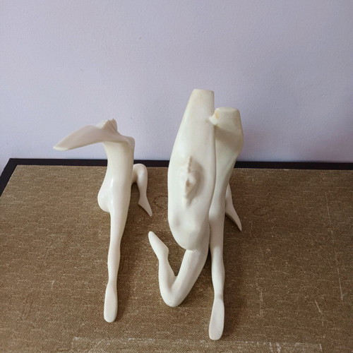 Decorative ballet statues like new, set of 2 pieces