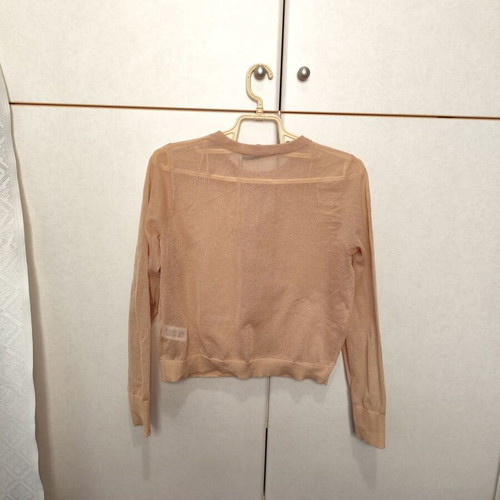 Zara short cardigan new, beige, see through, size S