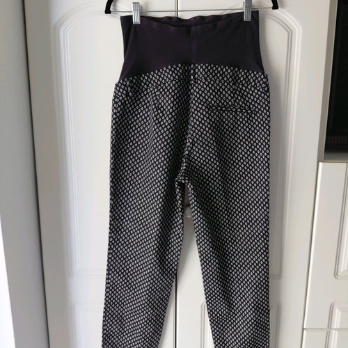 H&M fabric maternity pants used, black and white