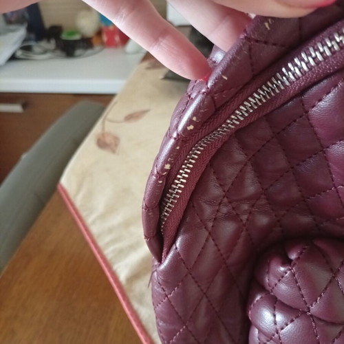 Nolah quilted backpack, dark red