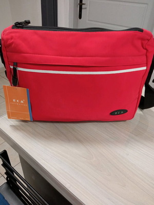 Messenger bag new, red shoulder durable material