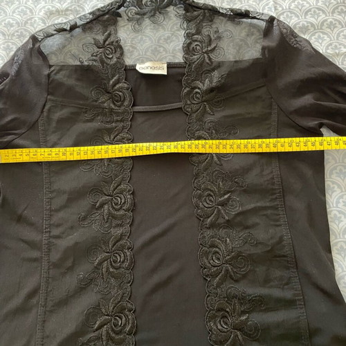 Genesis blouse with transparency like new, black
