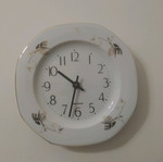 Porcelain wall clock new, 20 cm diameter