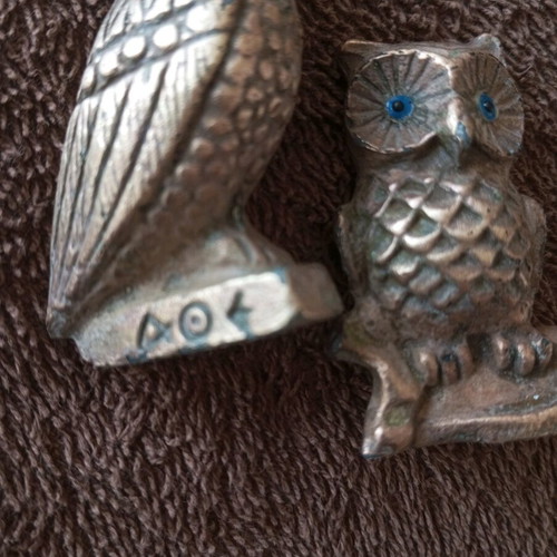Brass owls like new, set of 2 pieces