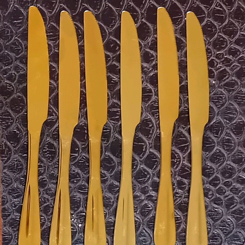 Gold dining knives new