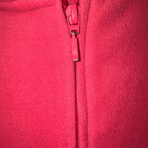 Yessica pink fleece jacket used with slight zipper wear