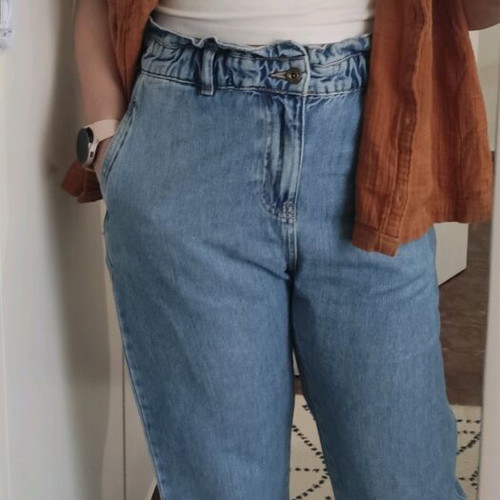 Old Navy women's oversized cotton shirt like new, brown orange, size XL