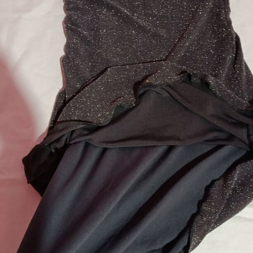Vintage asymmetrical dress S/M used, silver