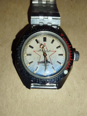 Vostok Amphibia Submarine ρολόι σαν καινούργιο, αυτόματο, ασημί