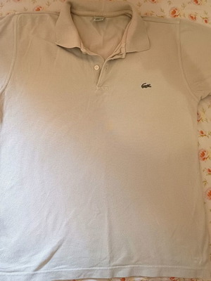 Lacoste Polo Shirt like new, summer, size M, gray and turquoise