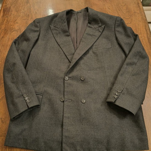Vintage jacket used, dark grey, handmade