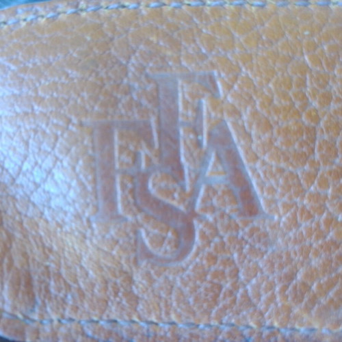 FSFA travel bag used, 80s vintage, brown and beige