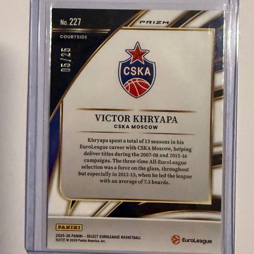 CSKA Moscow Panini EuroLeague Basketball Cards 2025-26 New