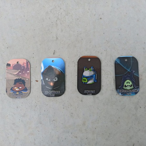 Angry Birds Star Wars metal tags like new