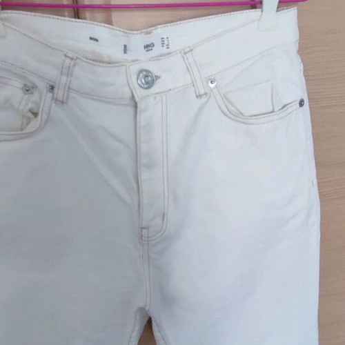 Mango mom fit jeans new, size 38, white
