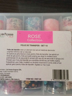 Nail foil transfer used, minimal wear