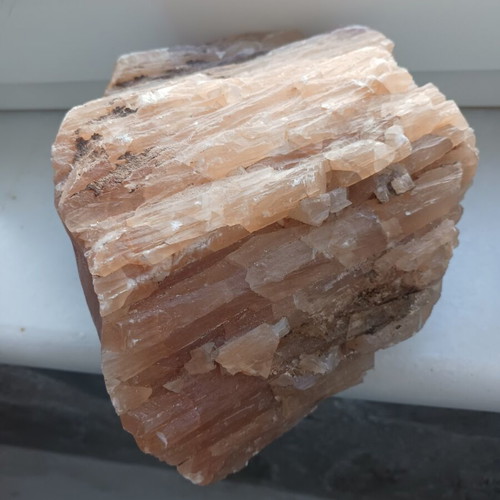 Aragonite mineral new, natural salmon pink crystal specimen