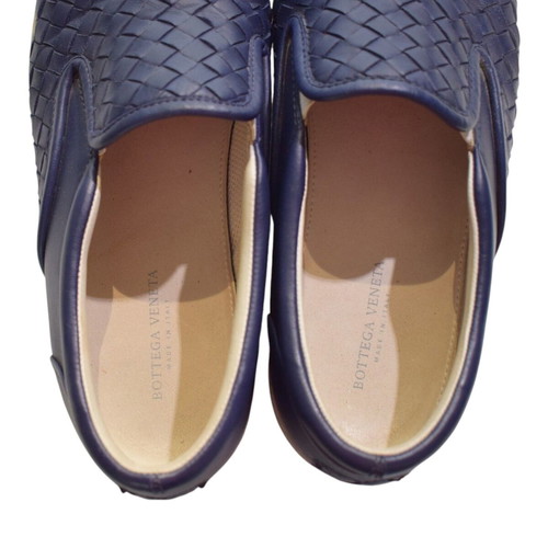 Bottega Veneta Blue Slip-On Sneakers Size 40 Used with Dust Bag