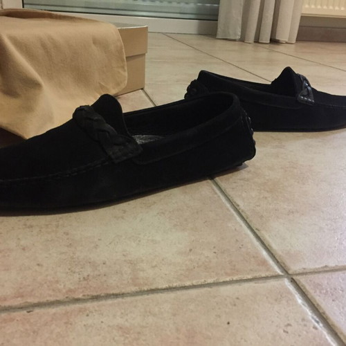 Sergio Rossi Black Suede Loafers No 45 used