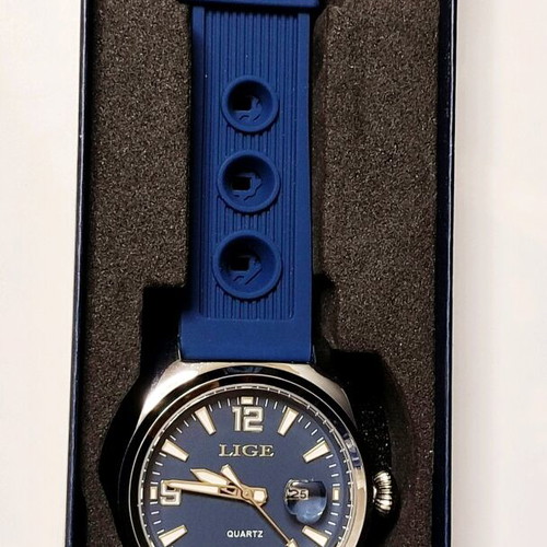 LIGE Pilot Sport Design Men's Watch new, quartz, silicone strap