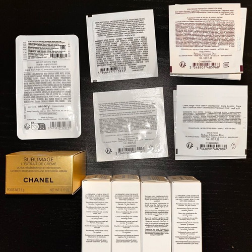 Dior, Chanel, Guerlain and Sisley skincare samples new, unopened set