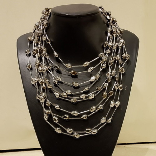Silver 925 necklace new, platinum plated Italian made